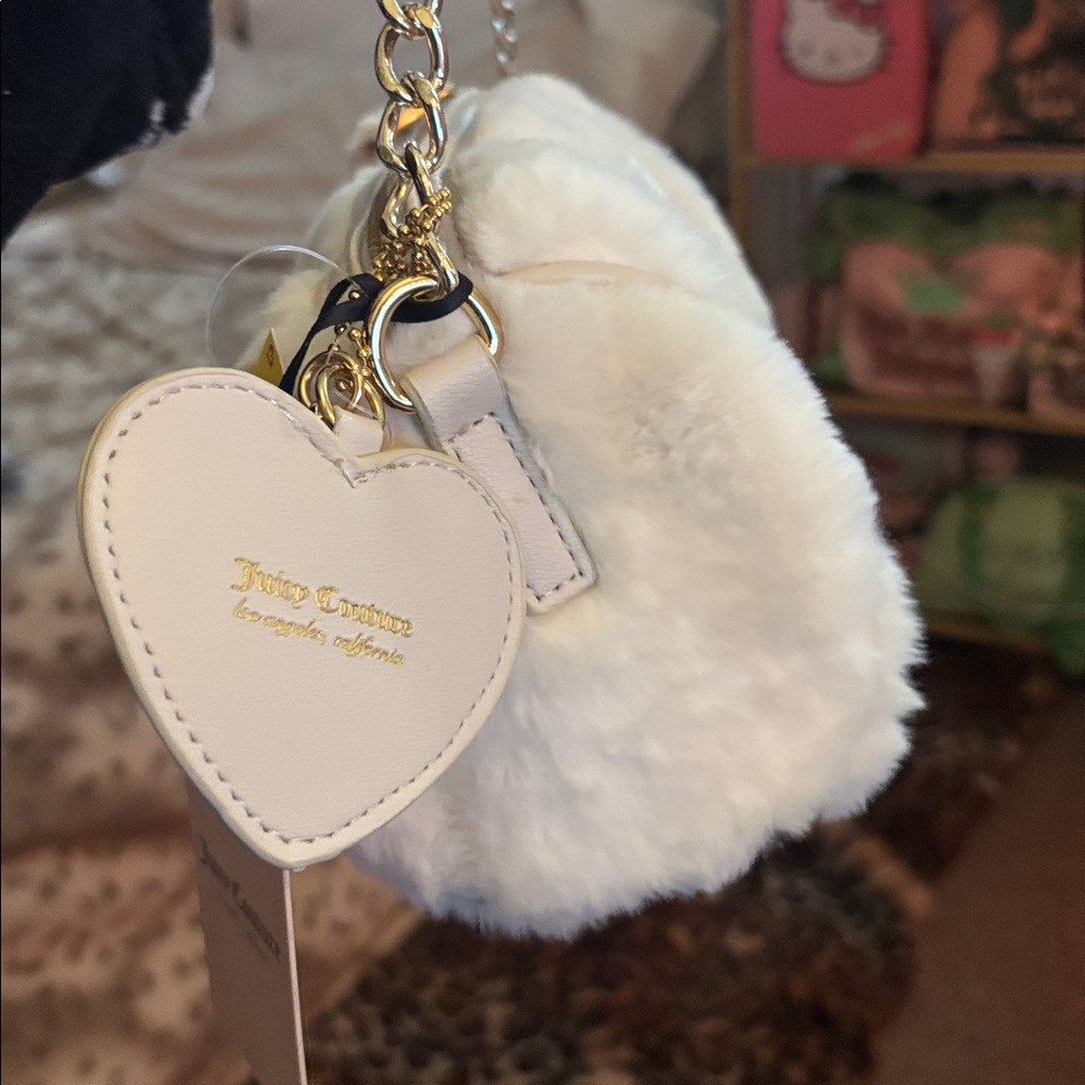 Juicy couture white fur barrel bag - Picture 4 of 5